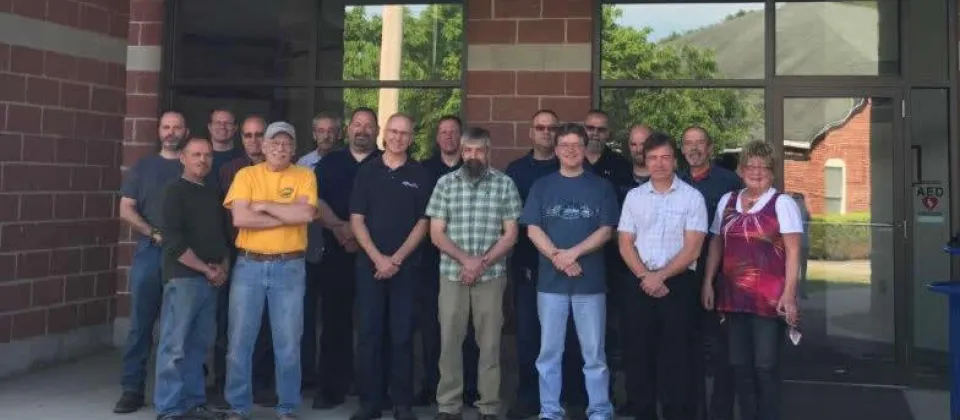 Automotive Department staff members outside