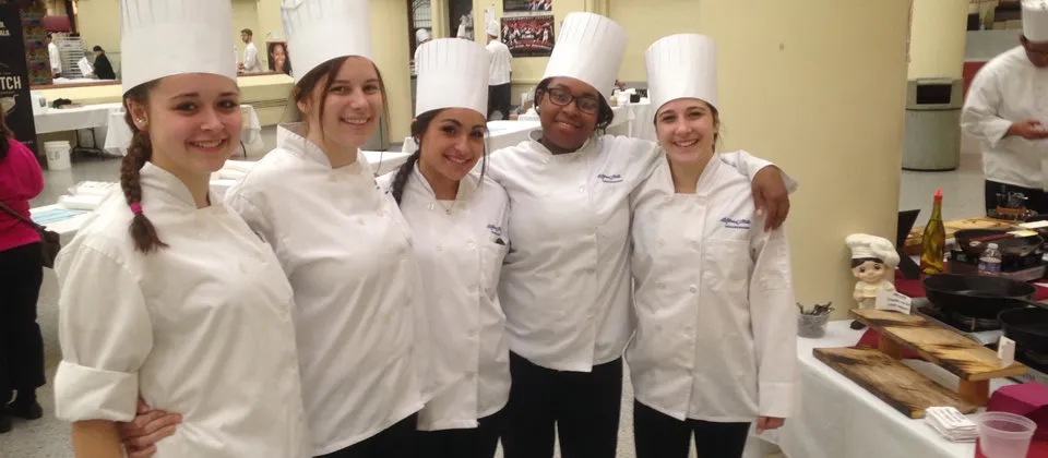 several female culinary students