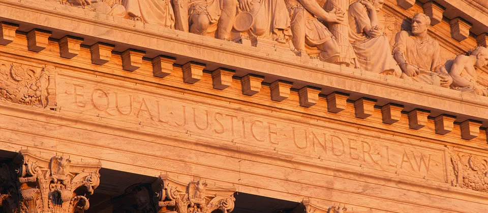building that says equal justice under law