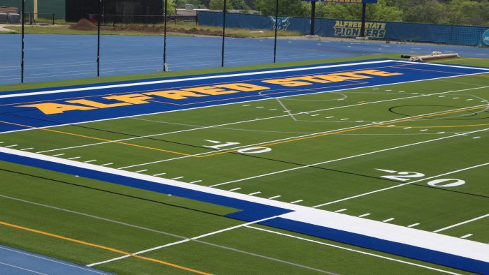 The end zones also have a new look for the upcoming fall sports season!