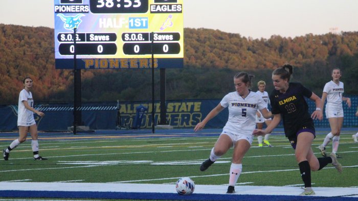 Alfred State Womens Soccer at Pioneer Stadium.