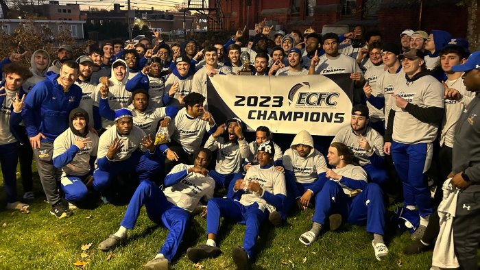 Alfred State Football wins the ECFC title.