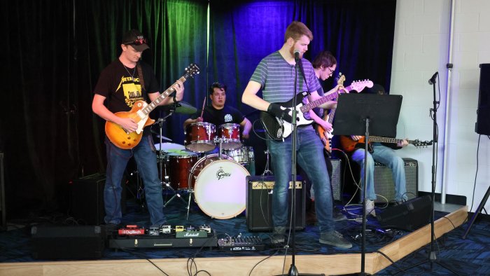 Alfred State rock band performs at Pioneer Center