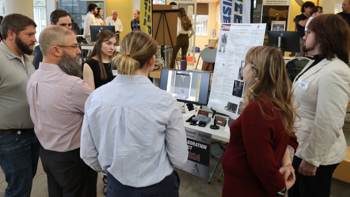 Students present their senior projects.