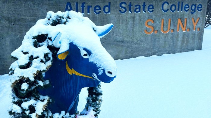 Winter arrives at Alfred State.