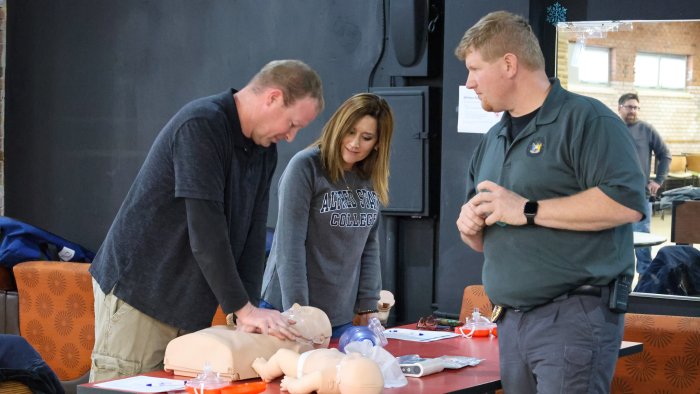 Members of Alfred State Faculty and Staff receive CPR training