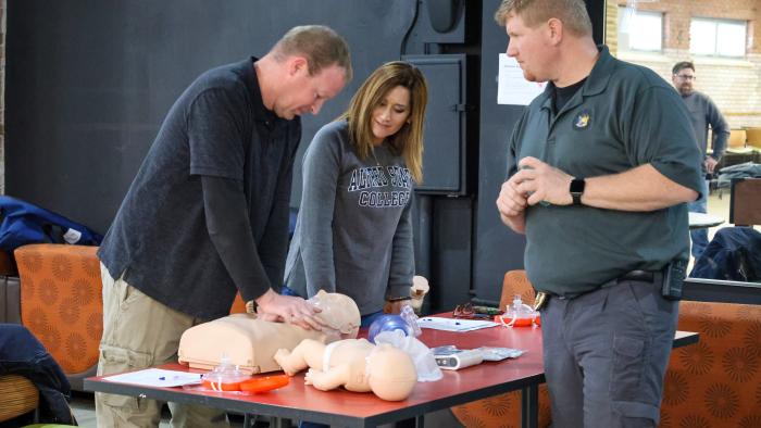 Members of Alfred State Faculty and Staff receive CPR training