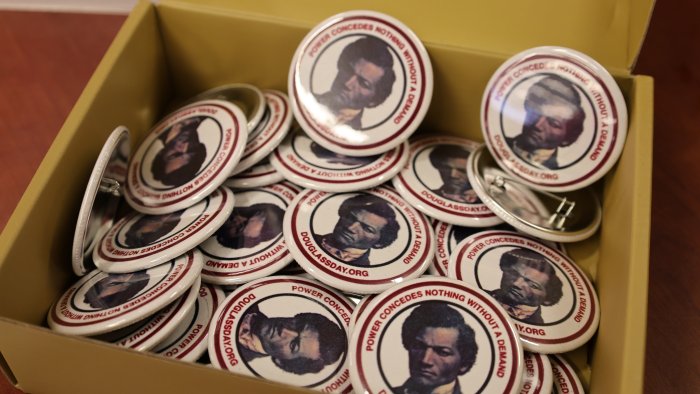 Pins given out for Douglass Day
