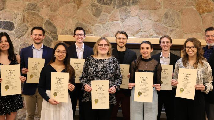 Inaugural class of Tau Sigma Delta honor society