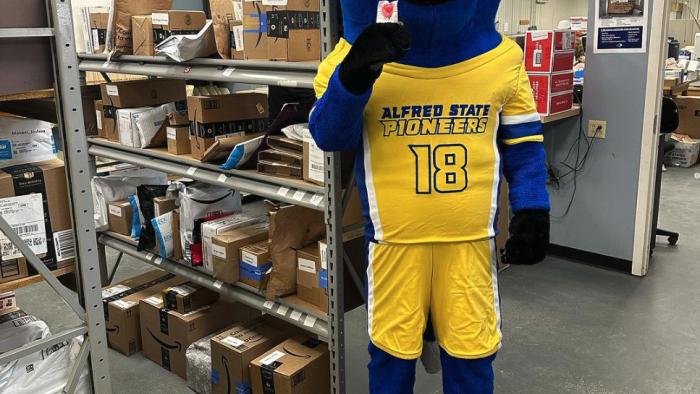 Big Blue spreading holiday cheer