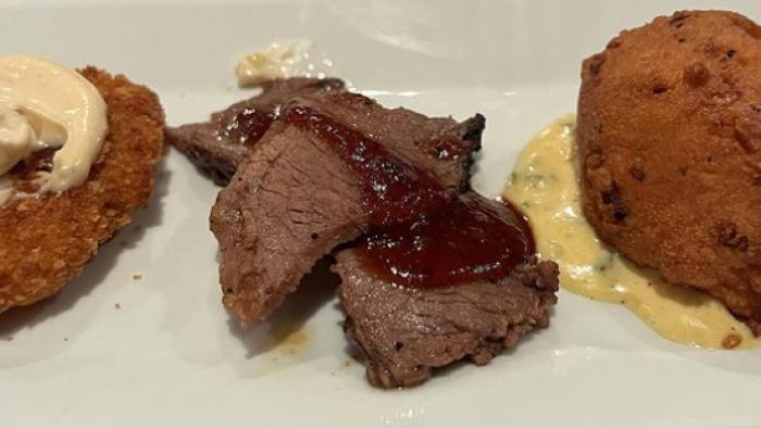 One of the appetizers for Mardi Gras dinner at Wellsville campus