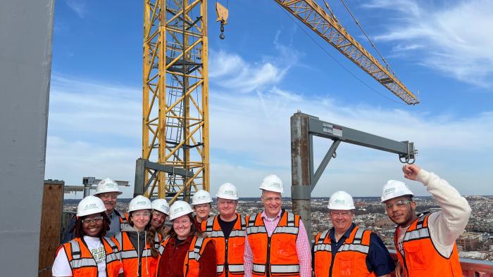 Construction Management students visit alumni in Maryland.