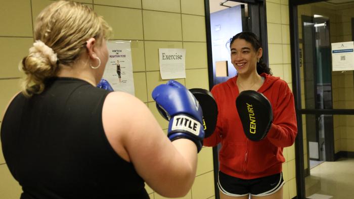 Students test the effects of exercise on mental health