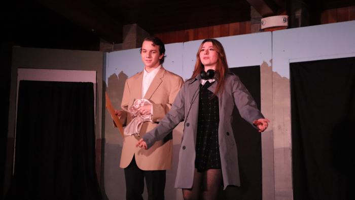 Drama students performing spring play