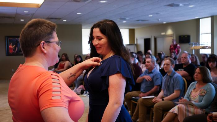 Student participates in Vet Tech pinning Ceremony