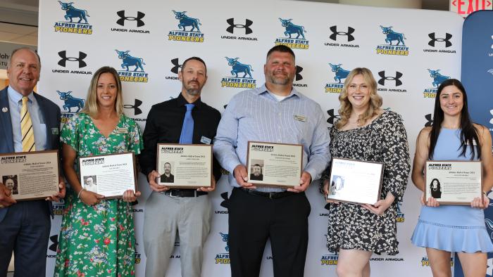 Members of the 2024 Alfred State Athletics Hall of Fame Class