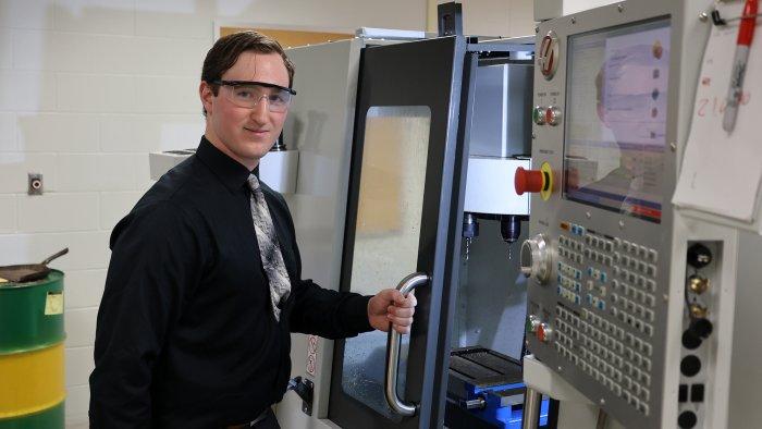 Student Brandon Clark is leaving Alfred with many great things including a pair of degrees and his future wife.