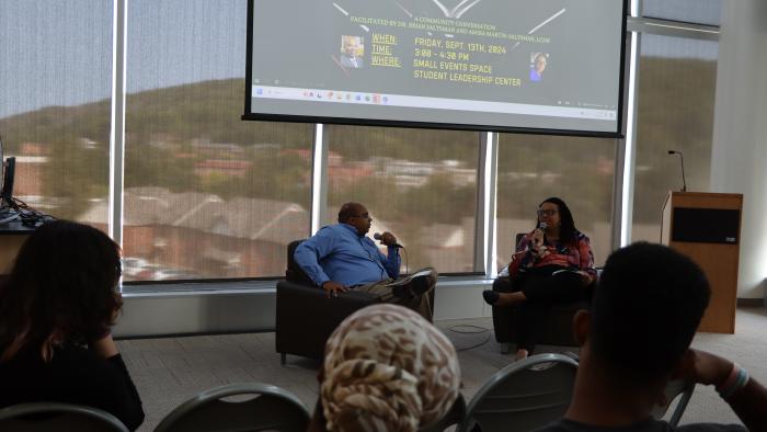 Dr. Brian Saltsman and his wife Amira Martin-Saltsman