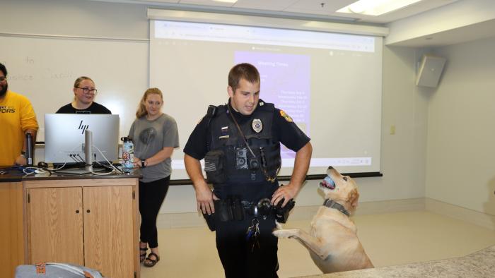 Hornell Police Officer and his K9 partner