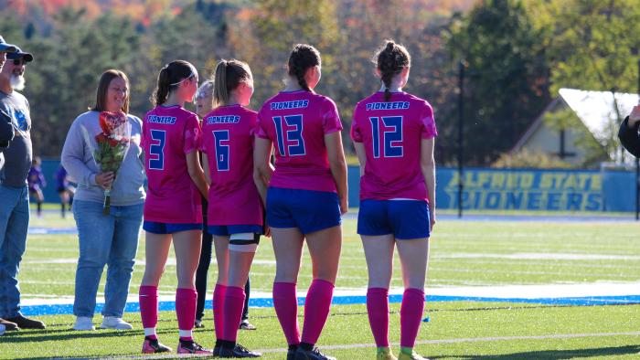 Womens Soccer seniors celebrate Senior Night