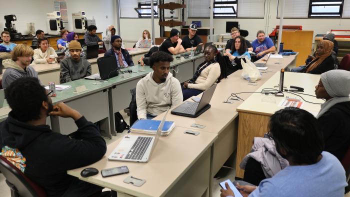 Humphrey Fellows visit Alfred State classes