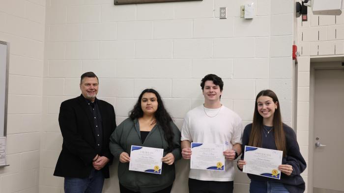 Scholarship honorees with William Dean