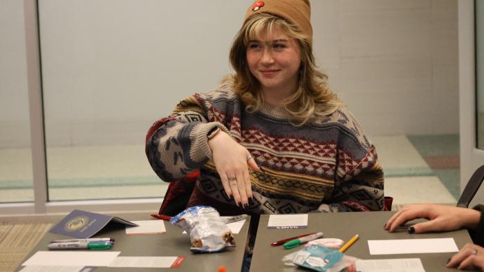 Student demonstrates non-written communication