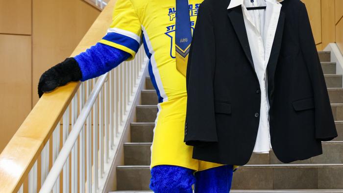 Big Blue gets ready for a job interview