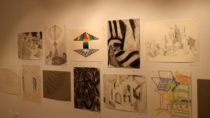 student artwork on display