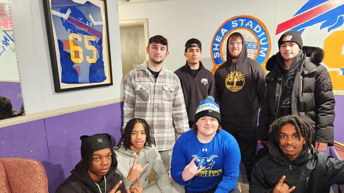Members of the Alfred State football team