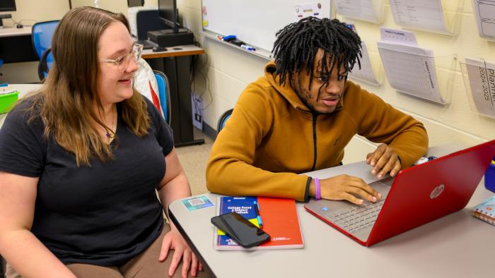 Student attends tutoring session