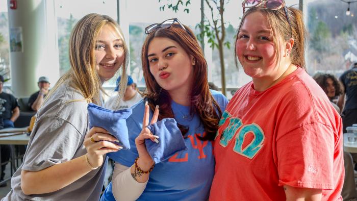 Students pose at the spring All Sorority Day event