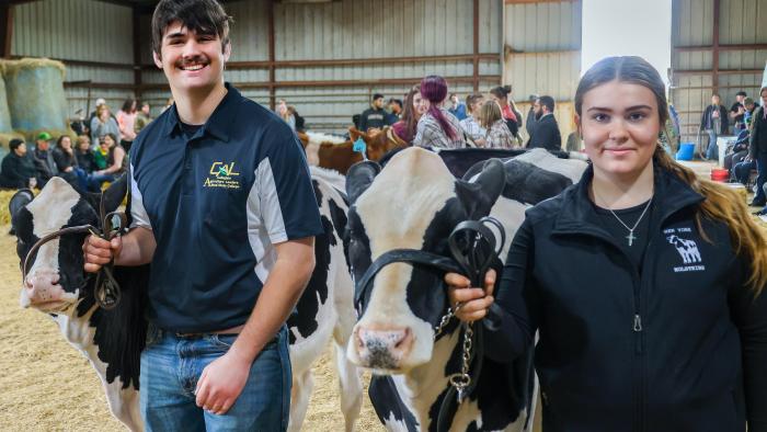 Agriculture students at this year's Showmanship Day