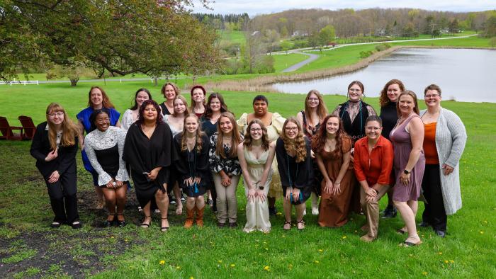 Graduating members of the Vet Tech program