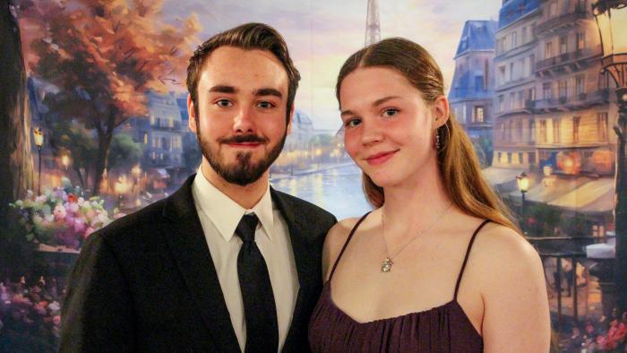 Students strike a pose at First Year Prom