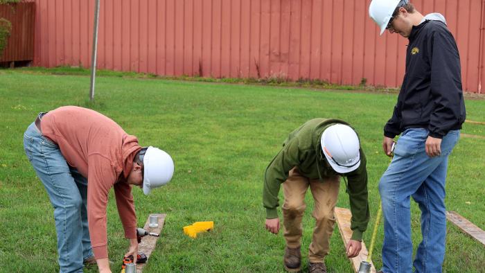 Students working in hands-on electrical lab