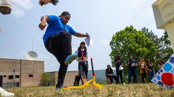 EOP students learn about velocity