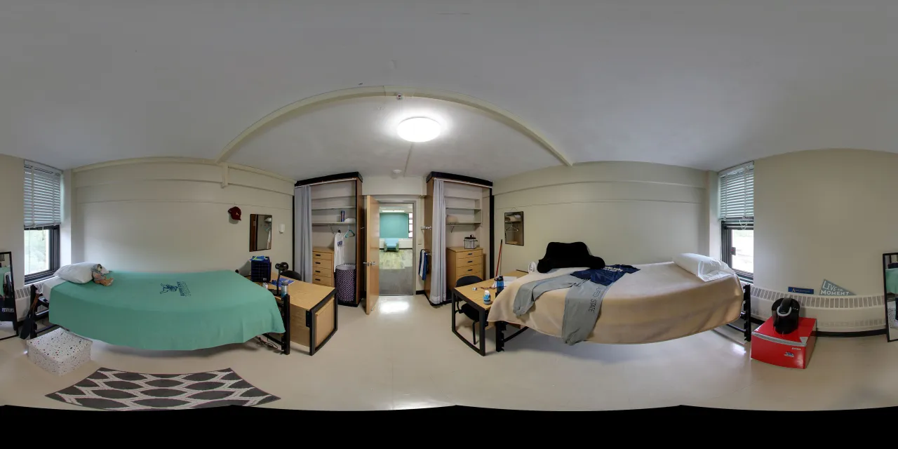 360 Panorama view of a dorm in Shults Hall.
