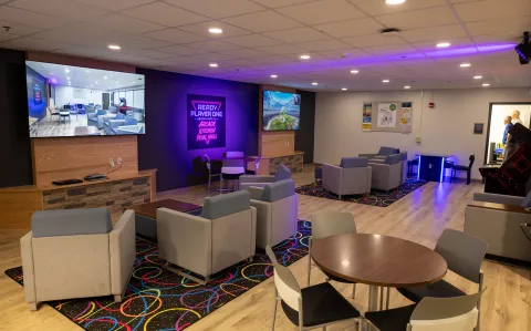 view of the newest lounge on campus