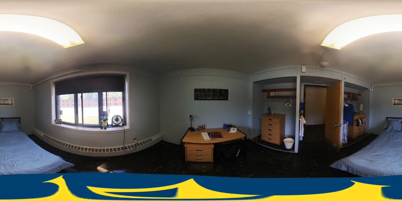 Panorama view of a dorm in Getmen Hall