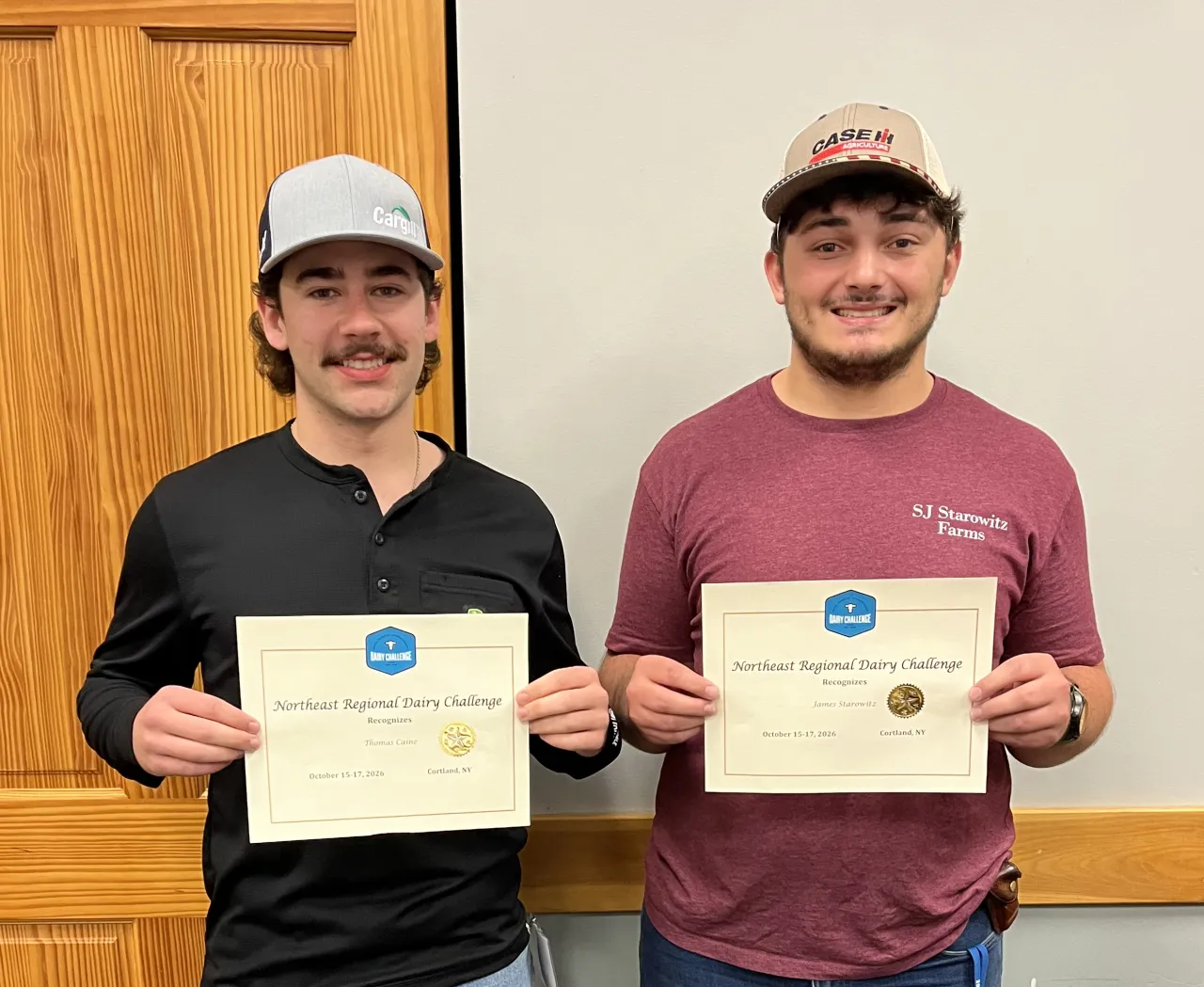 students that finished first place at Regional Dairy Challenge