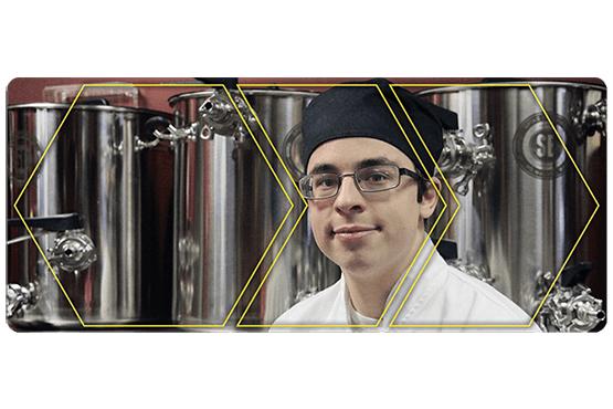 Jacob Clark in chef hat and coat