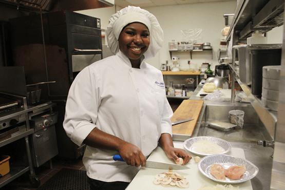 Kayana Gray in the kitchen