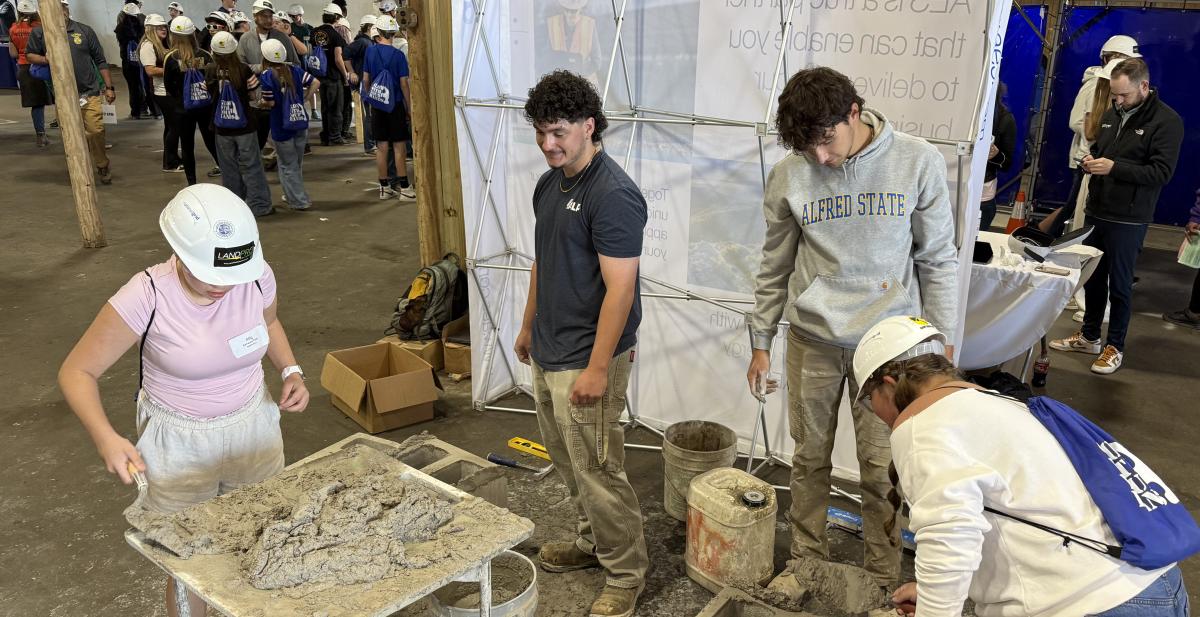 students try masonry
