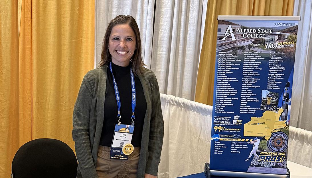 admission counselor at a fair