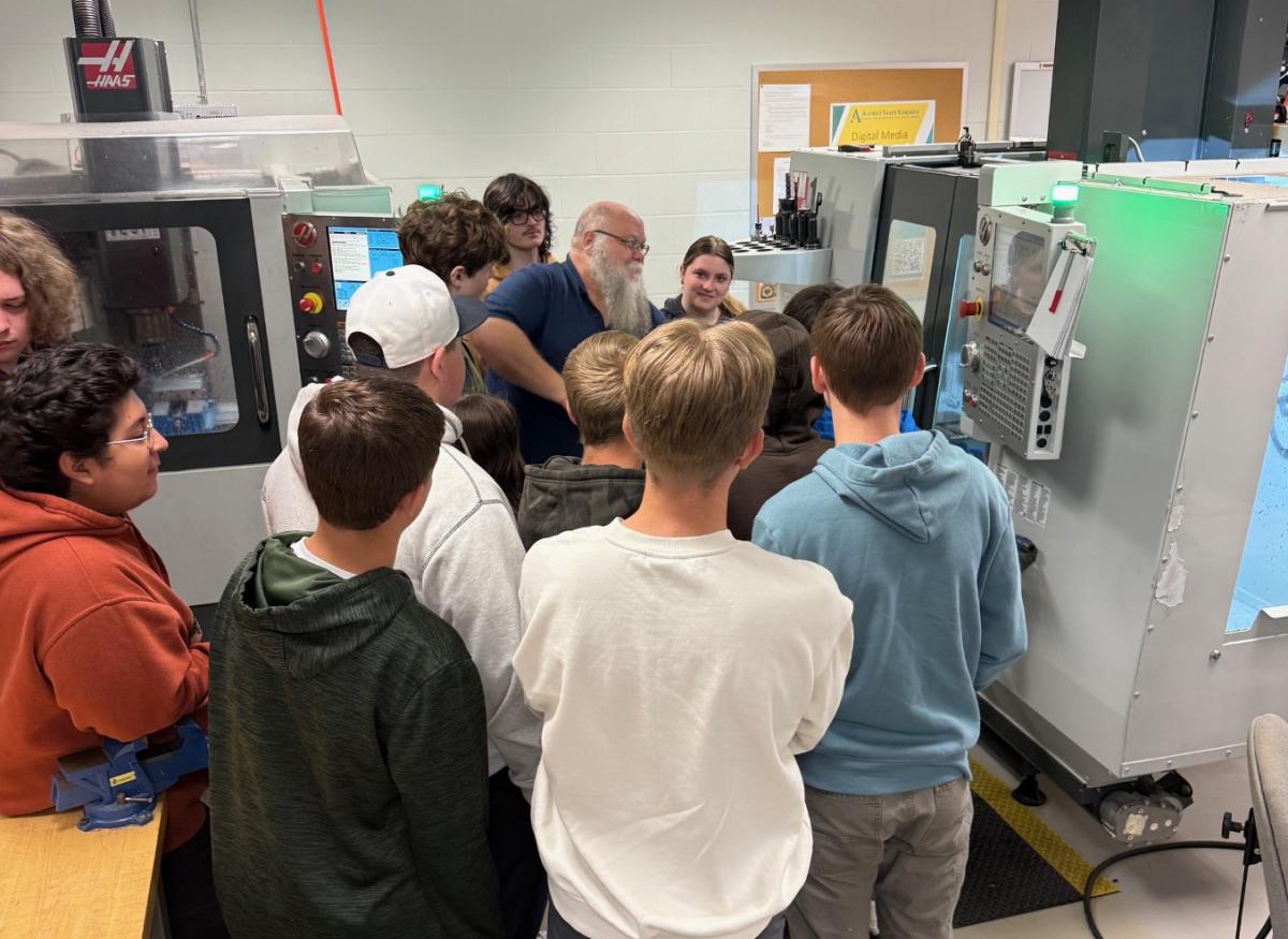 students learn about manufacturing careers