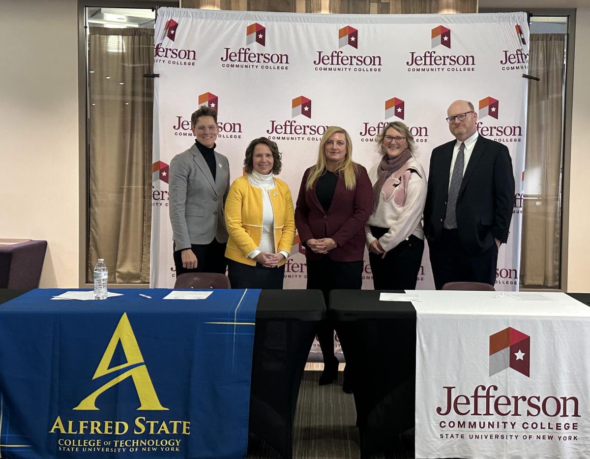 Alfred State and Jefferson CC administrators celebrate new partnership