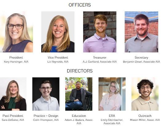 Headshots of board members of AIA Rochester