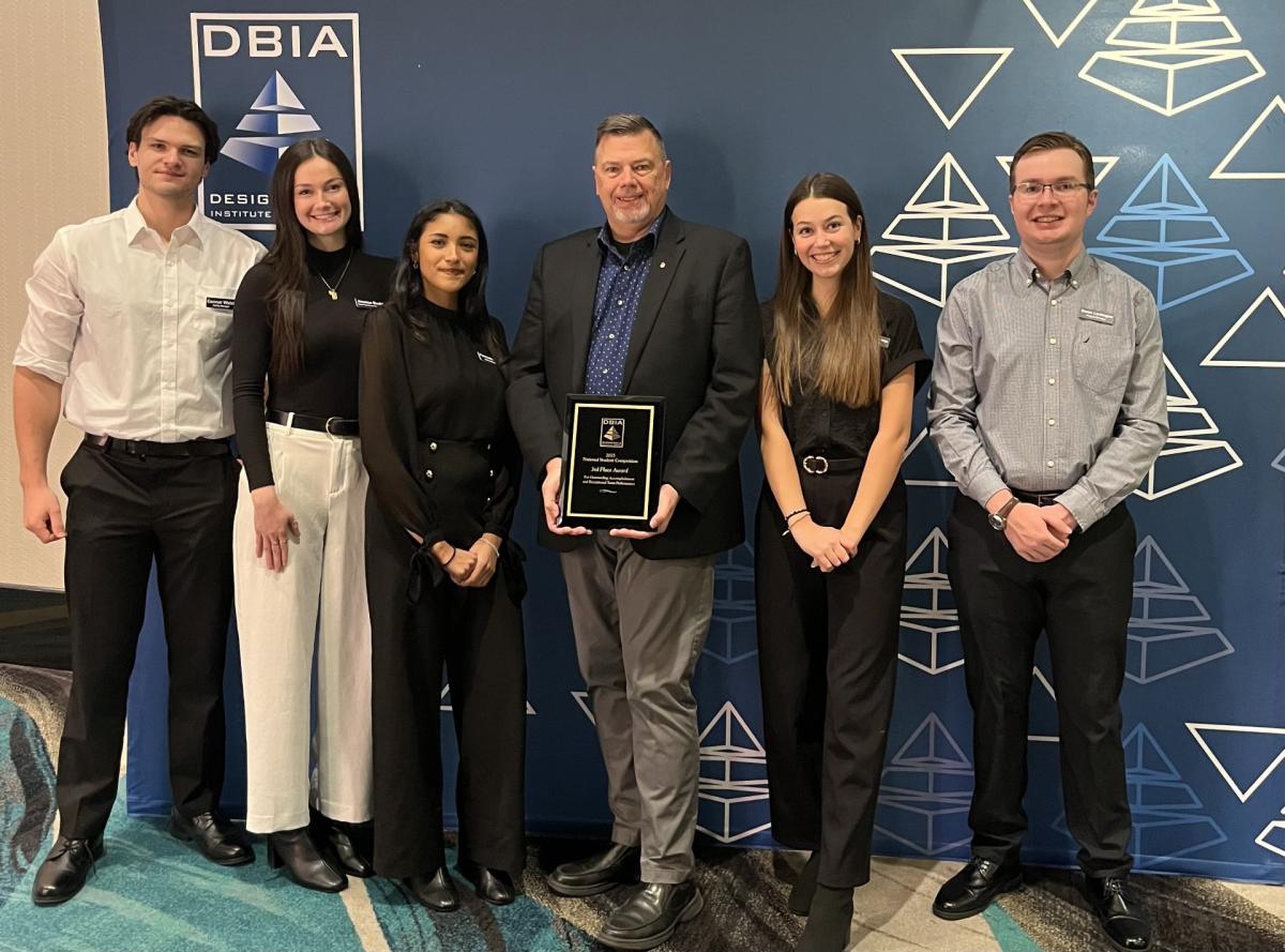 Design-Build team with their third place award