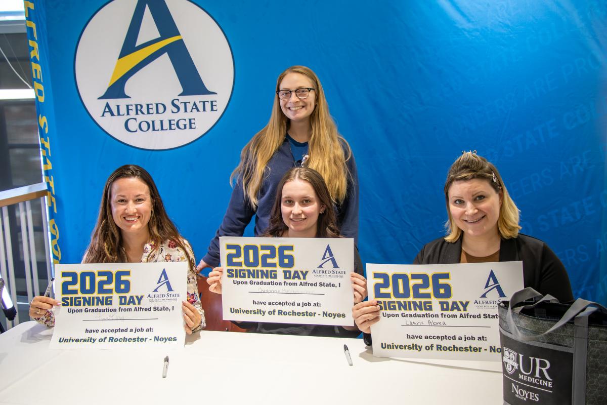 Students celebrate signing for their new careers